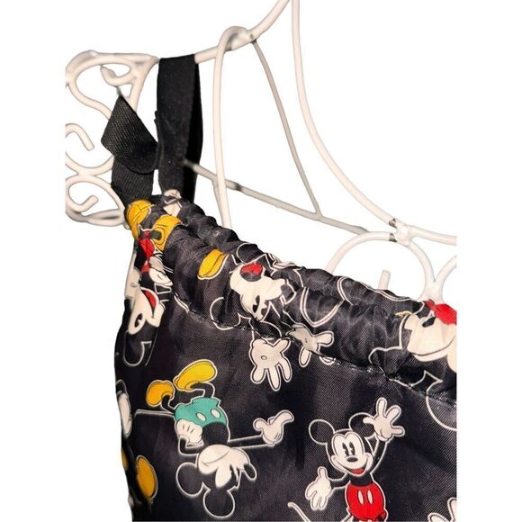 Beautiful Disneyland Resort Black All Over Print Mickey Mouse Drawstring Backpac - Picture 4 of 8